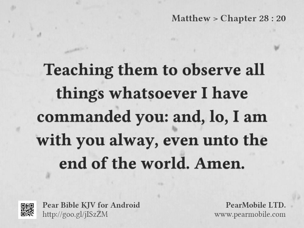 Matthew, Chapter 28:20